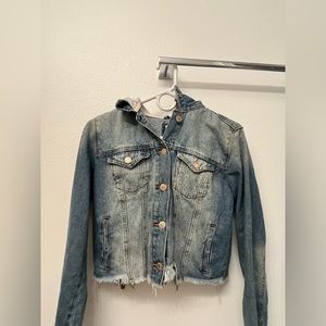 Denim cropped jacket